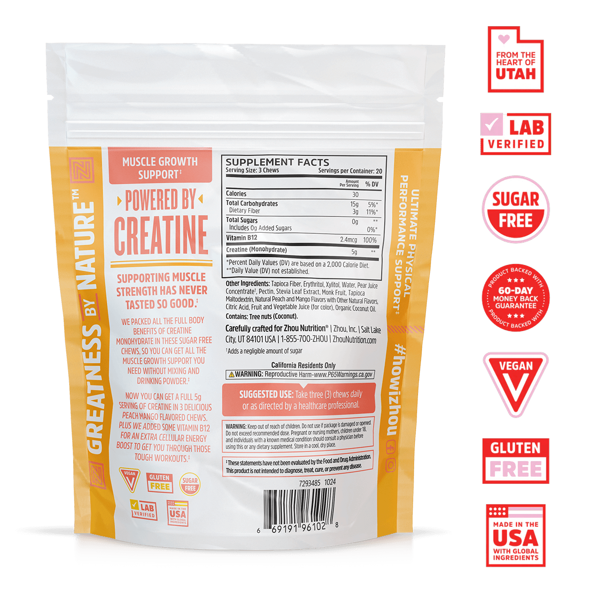 Zhou Nutrition Creatine Gummies