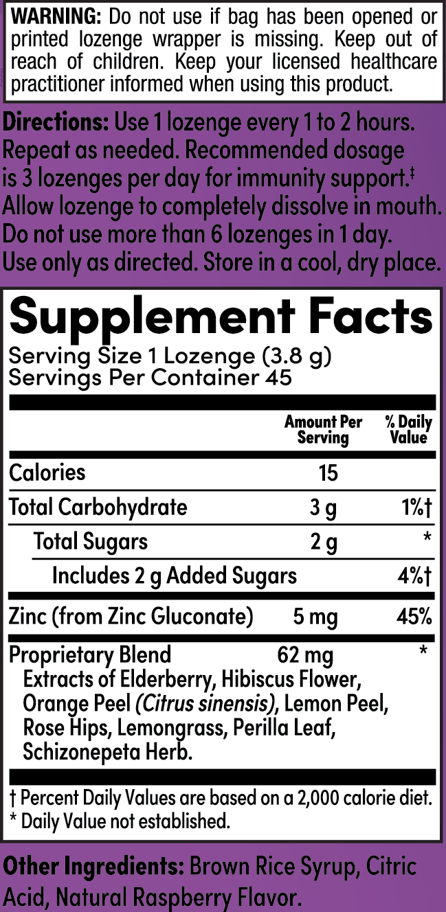 Elderberry Zinc Lozenges