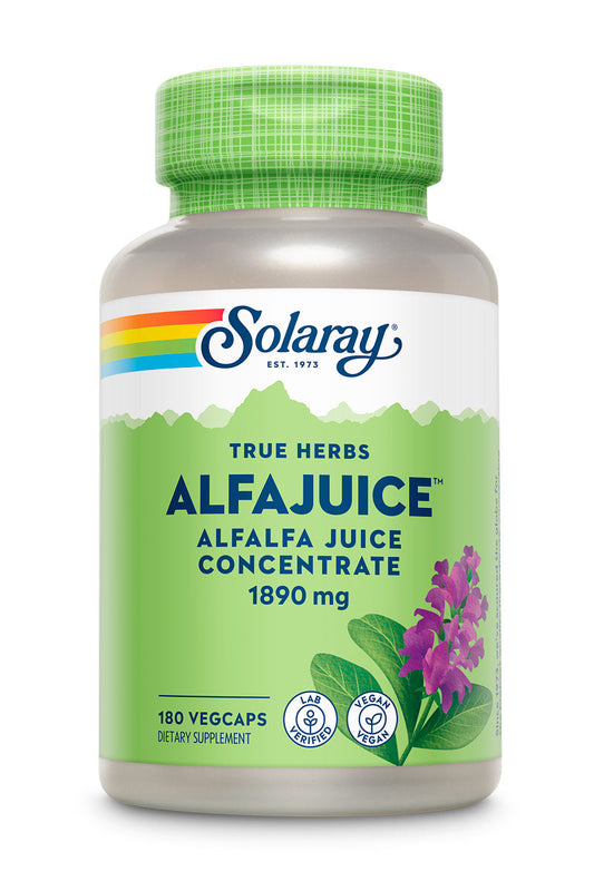 Solaray AlfaJuice 315 mg | Alfalfa Juice Concentrate | Naturally Occurring Vitamins, Minerals, Chlorophyll & More | 180 VegCaps