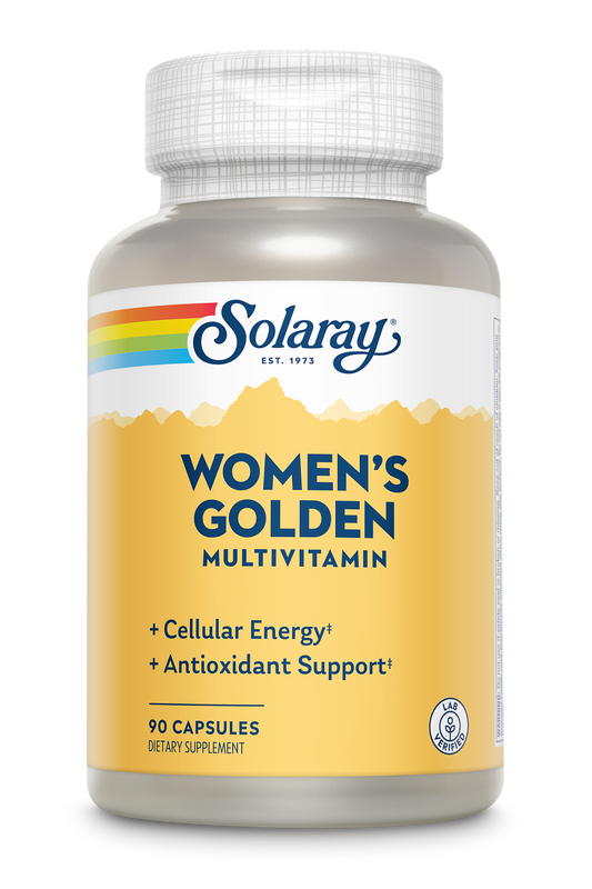 Solaray Women's Golden Multi-Vita-min Capsules, 90 Count