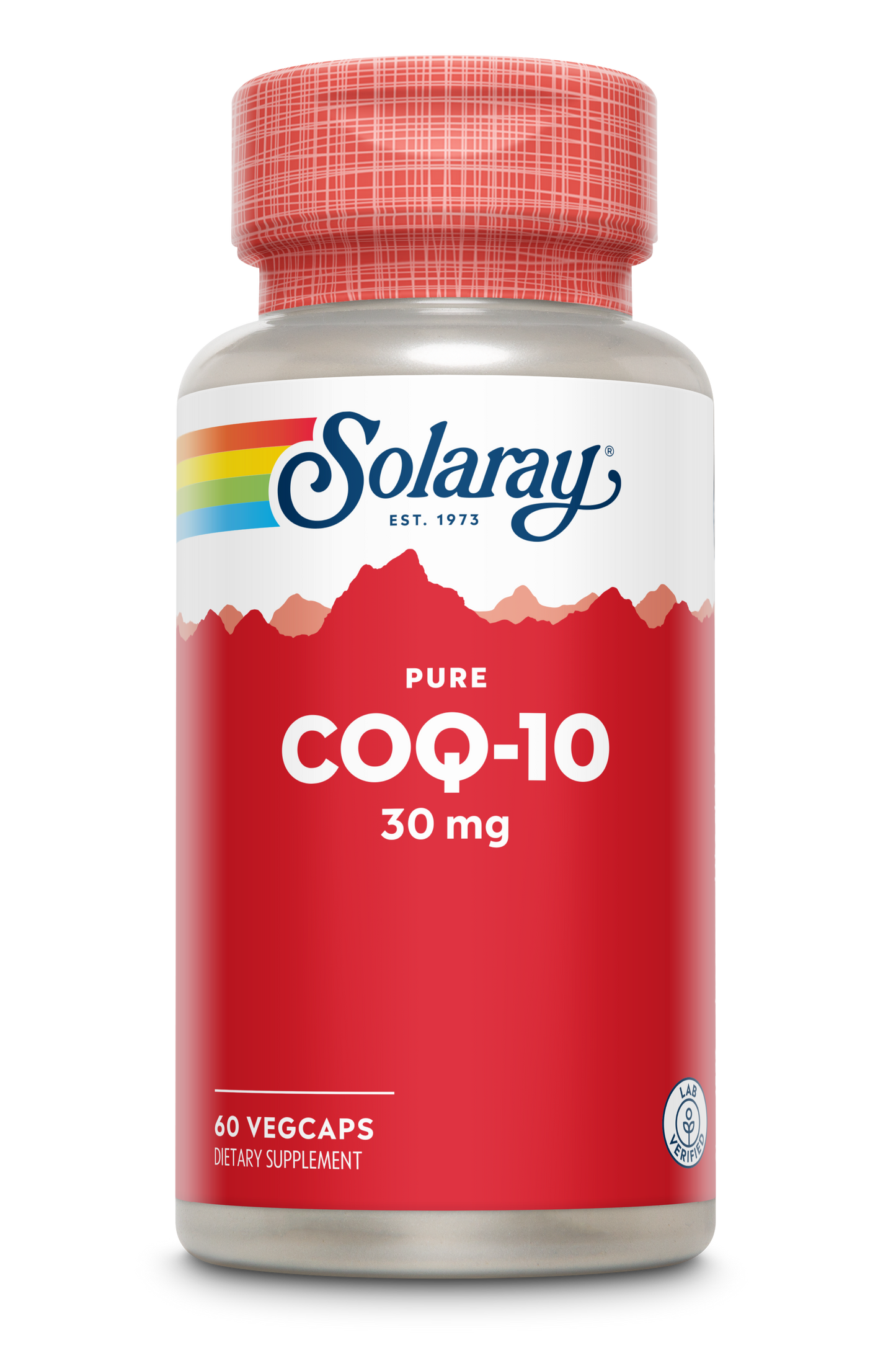 Solaray Pure CoQ-10 30 mg | Health Heart Function & Cellular Energy Support | Non-GMO, Vegan & Lab Verified for Purity | 60 VegCaps