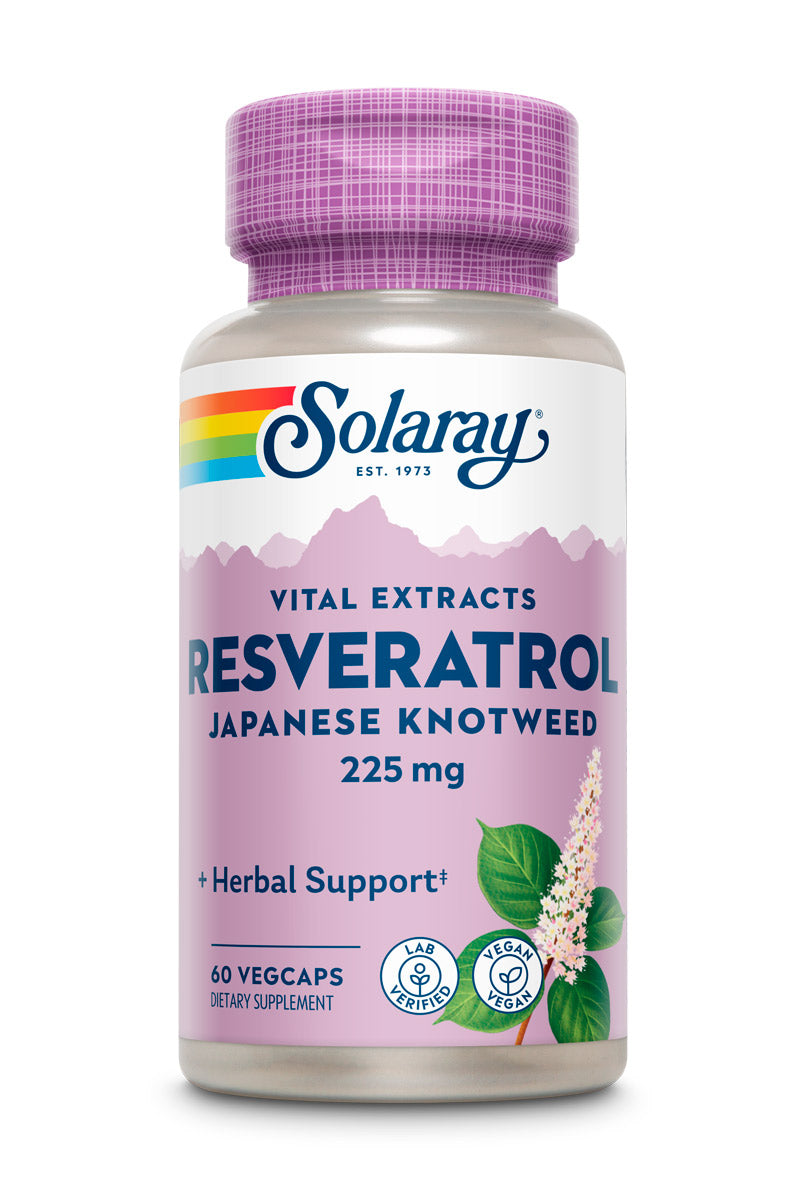 Solaray Triple Strength Resveratrol 225mg VCapsules | 60 Count