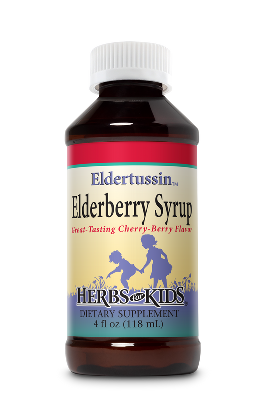 KAL Herbs for Kids Eldertussin Elderberry Syrup, Cherry Berry (Btl-Plastic) | 4oz