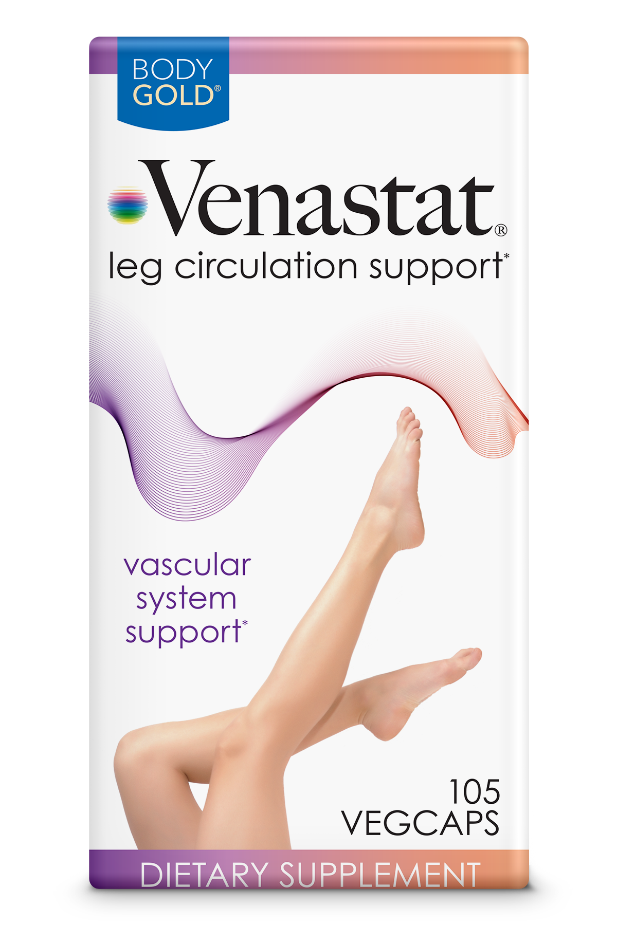 Body Gold Venastat Leg Vein Health, Bonus Pack 60+45, Capsules , 105 ea