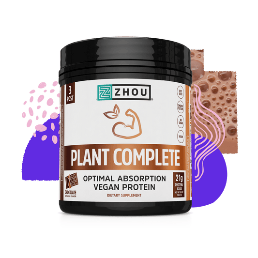 Zhou Nutrition Plant Complete Chocolate Protein Powder