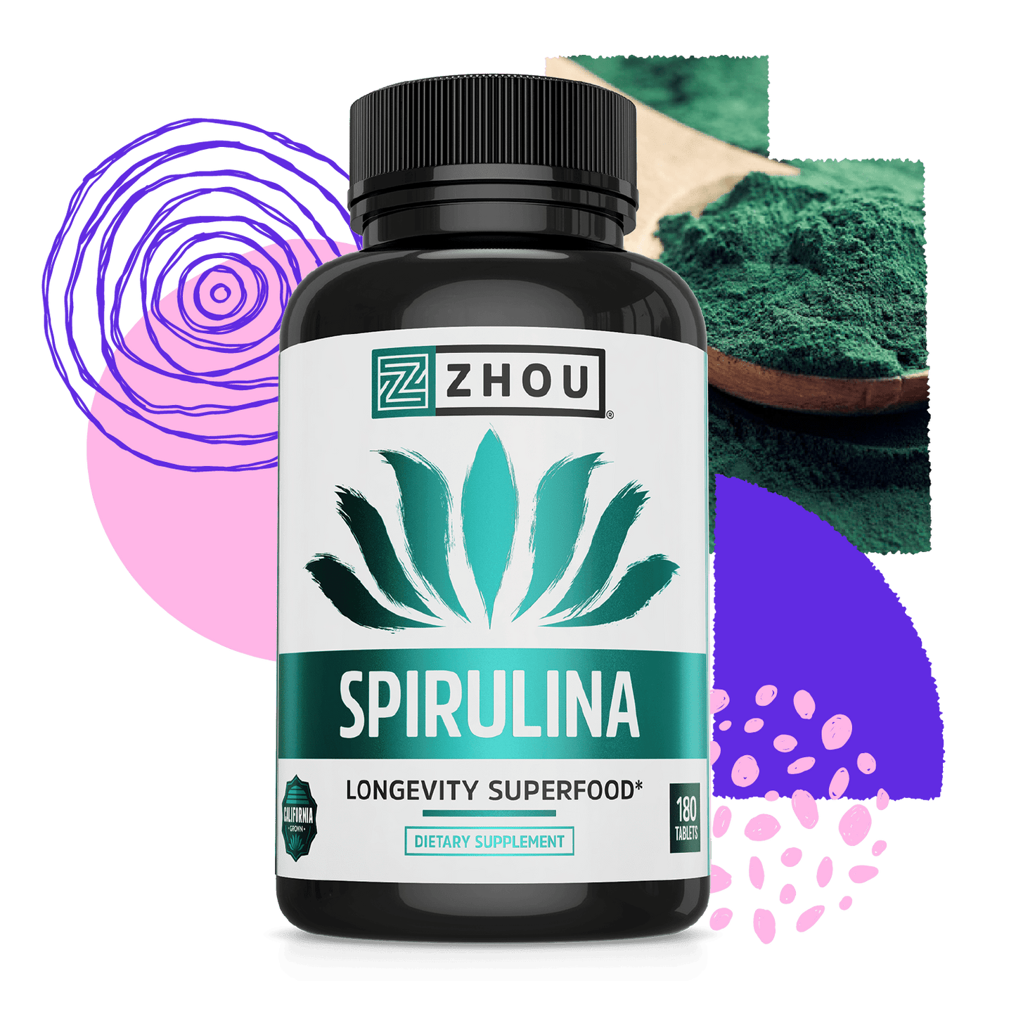 Zhou Nutrition Spirulina Tablets