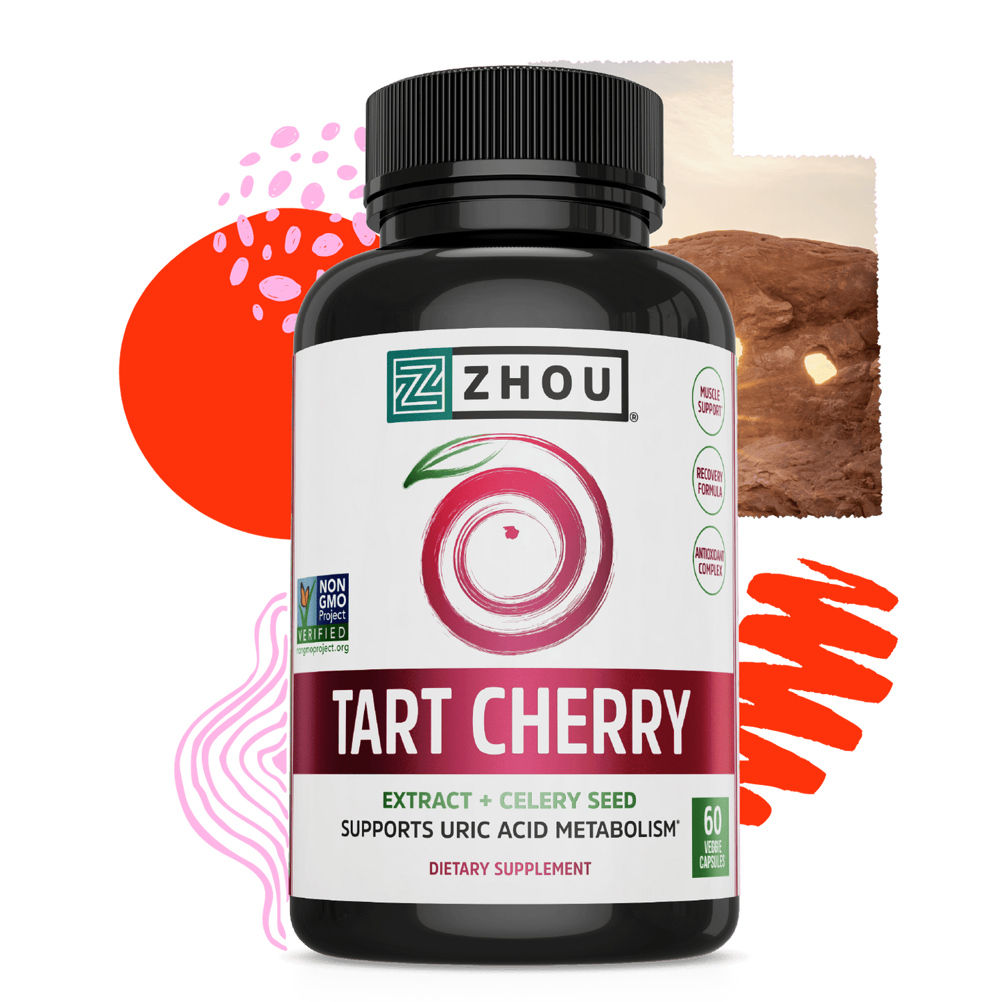 Zhou Nutrition Tart Cherry Extract + Celery Seed