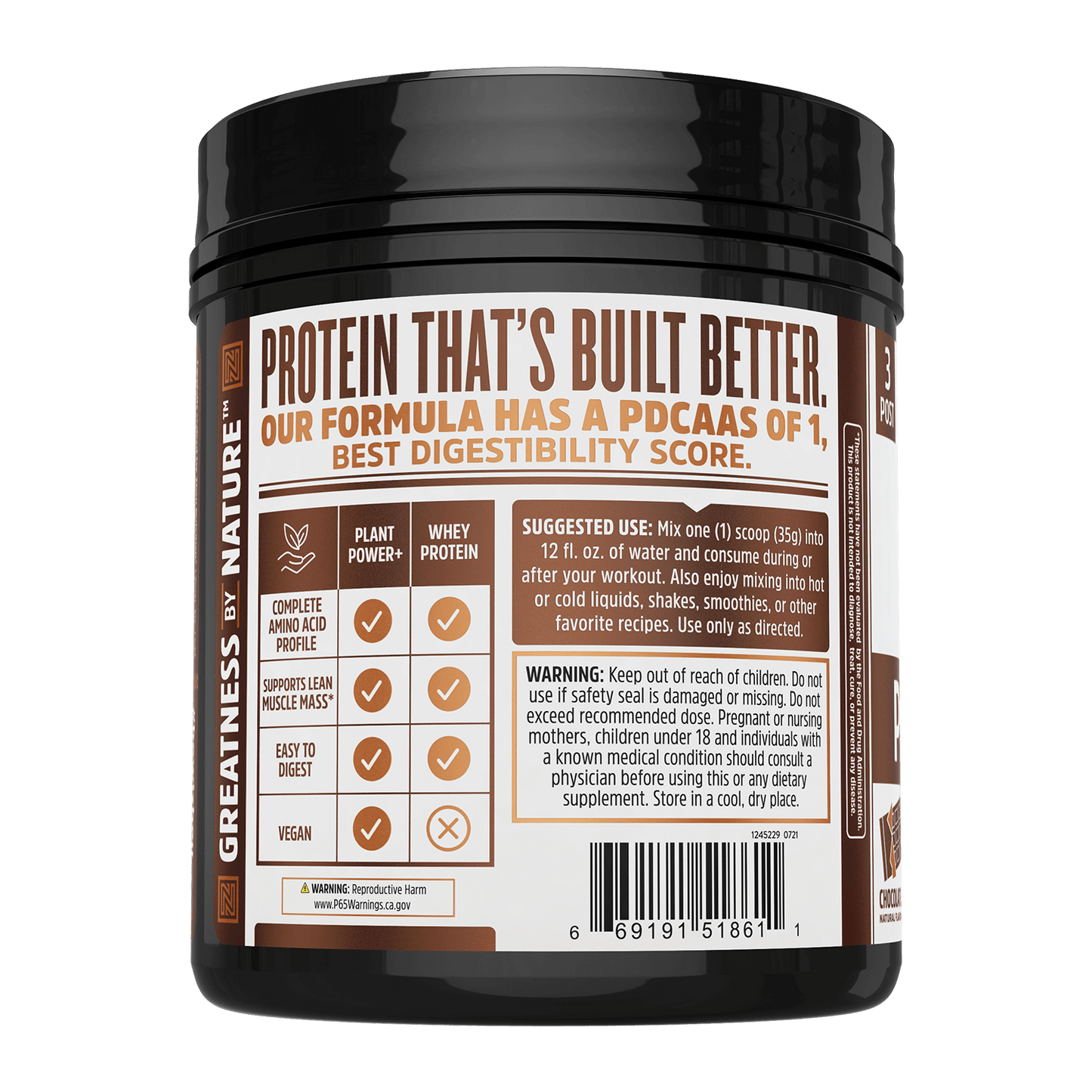 Zhou Nutrition Plant Complete Chocolate Protein Powder