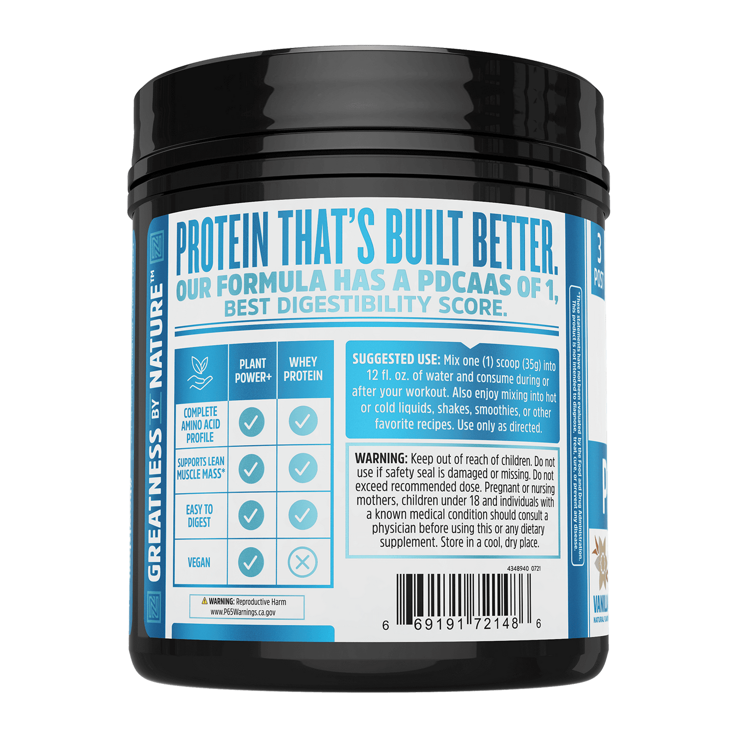 Zhou Nutrition Plant Complete Vanilla Protein Powder
