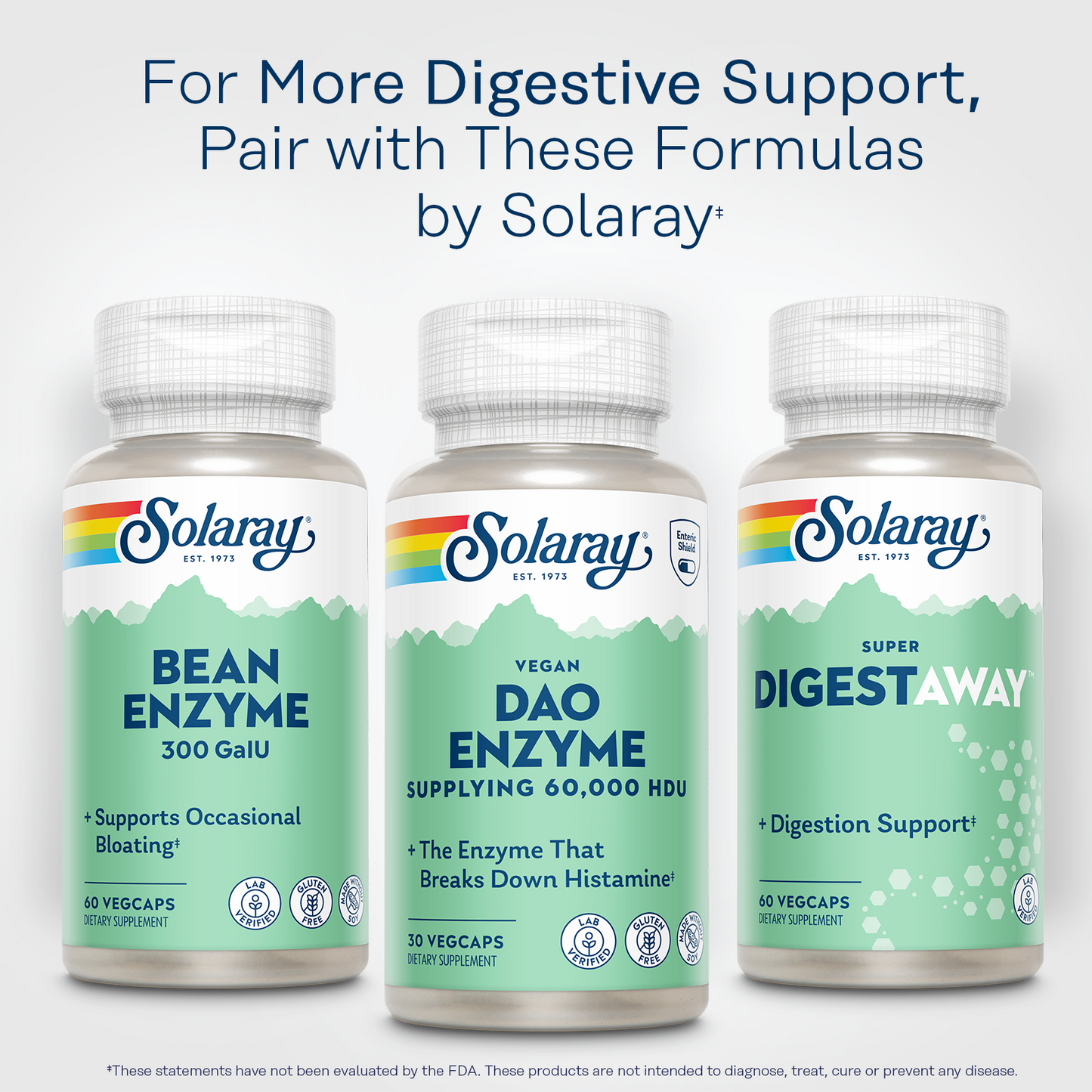 SOLARAY DAO Enzyme 60000 HDU, 30 VegCaps