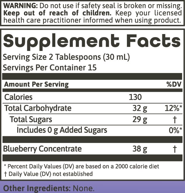 Blueberry Concentrate 16 oz