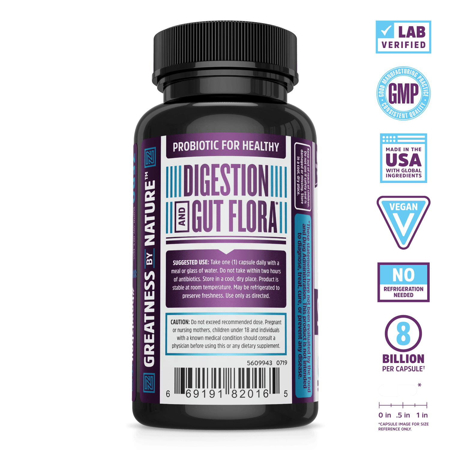 Zhou Nutrition S. Boulardii Gut Health Supplement.  Lab verified, good manufacturing practices, made in the USA with global ingredients, vegan, no refrigeration needed, 8 billion per capsule