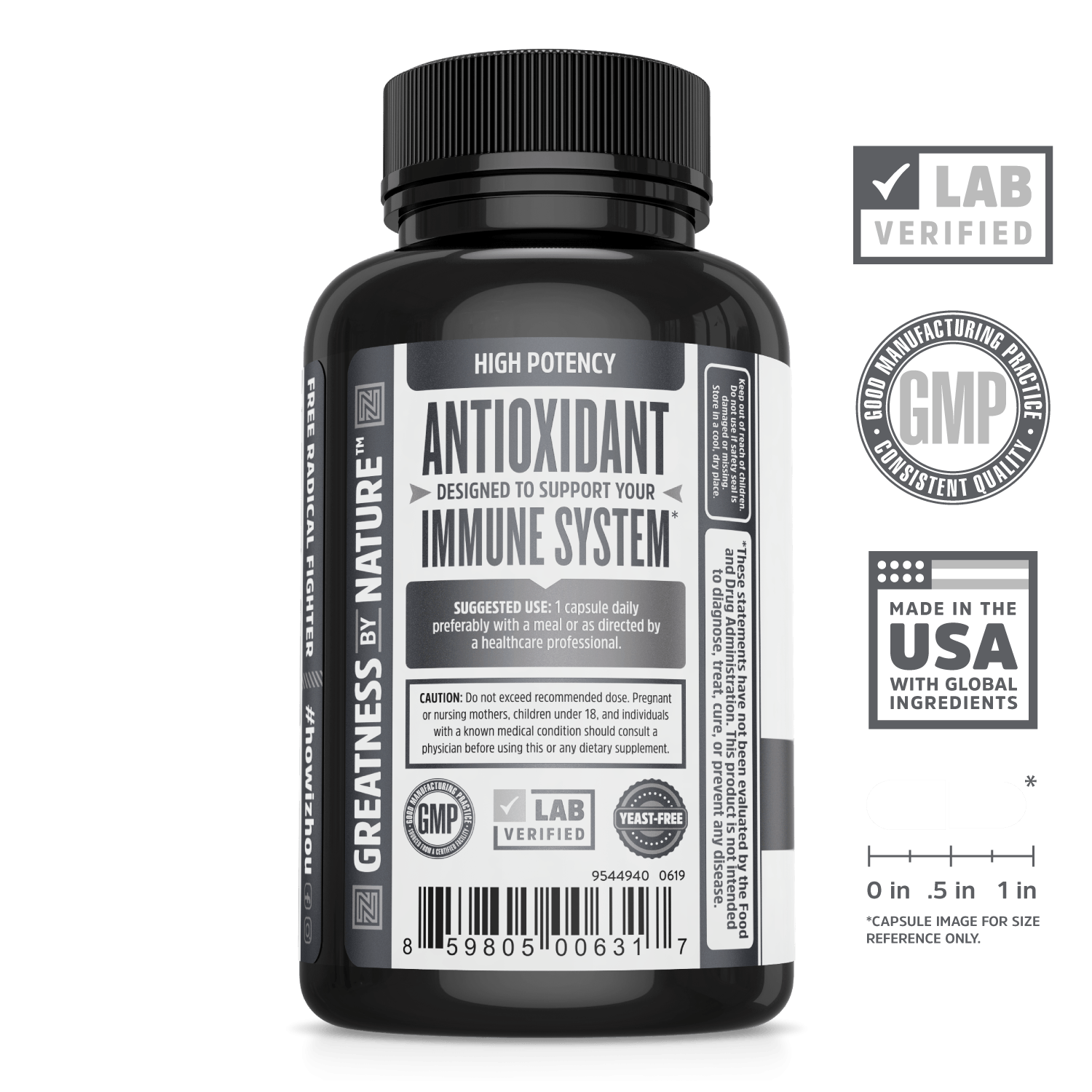 Zhou Nutrition Selenium Support Supplement.  Lab verified, good manufacturing practices, made in the USA with global ingredients.