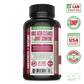 Zhou Nutrition Tart Cherry Extract with Celery Seed Capsules. Bottle side. Lab verified, good manufacturing practices, made in the USA with global ingredients, made with non-GMO ingredients.
