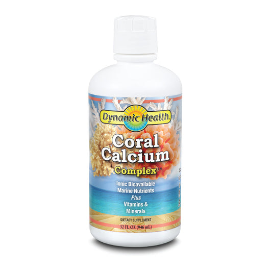 Dynamic Health Coral Calcium Complex | Bone Health & PH Level Support | Easier Than Capsules, Liquid Supplement | With Magnesium | 32oz, 32 Serv