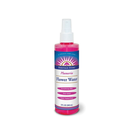 HERITAGE STORE Plumeria Flower Water w/Atomizer, Spray, Plumeria (Btl-Plastic) | 8oz