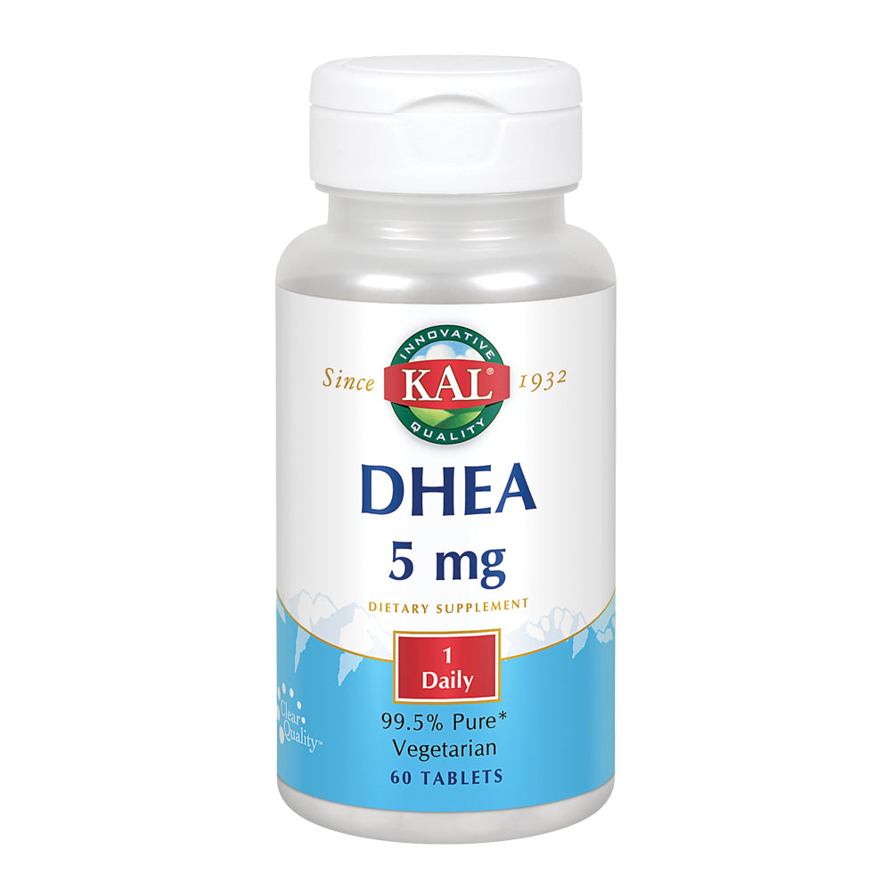 KAL DHEA 5 mg | 99.5% Pure & Micronized | Healthy Balance & Aging Support Formula for Men & Women | Lab Verified & Vegetarian | 60 Tablets