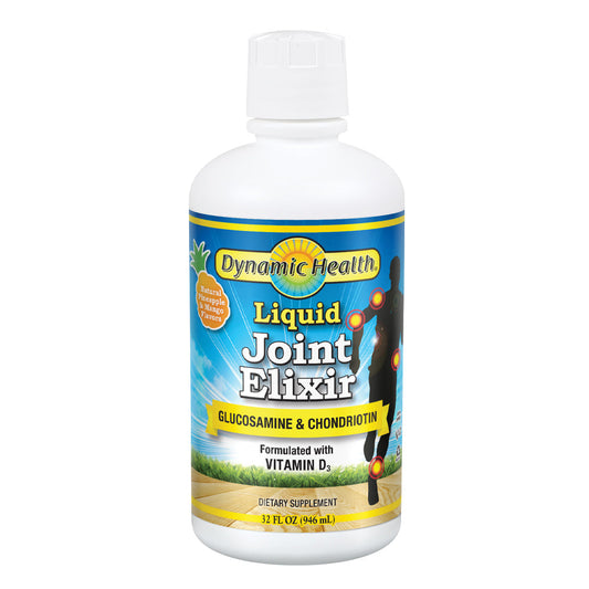 Dynamic Health Liquid Joint Elixir | 1500 mg Glucosamine & Chondroitin per serving | For Joint Health | W/ Vitamin D3 | 32oz, 32 Serv