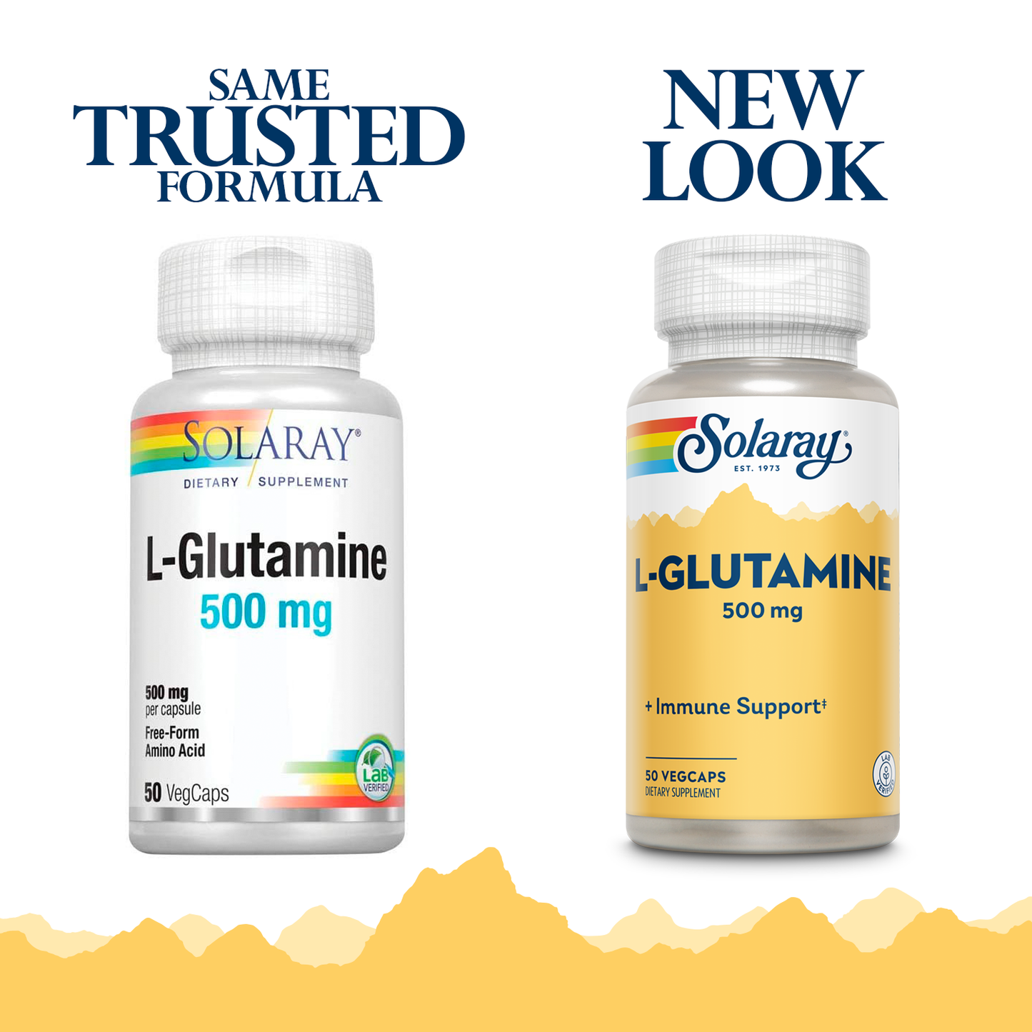 Solaray L-Glutamine 500mg | Healthy Muscle Recovery, Gastrointestinal & Immune System Support | Non-GMO | Vegan | Lab Verified | 50 VegCaps