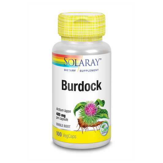 Solaray Burdock Root 485 mg | Healthy Liver, Kidney, Digestion, Circulation, Joint & Skin Support | Non-GMO & Vegan  | 100 VegCaps