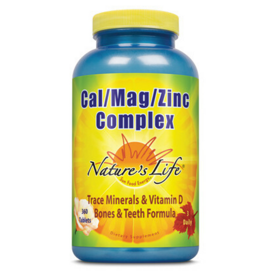 Nature's Life Cal/Mag/Zinc Tablets, 1000/600/15 Mg | 360 Count