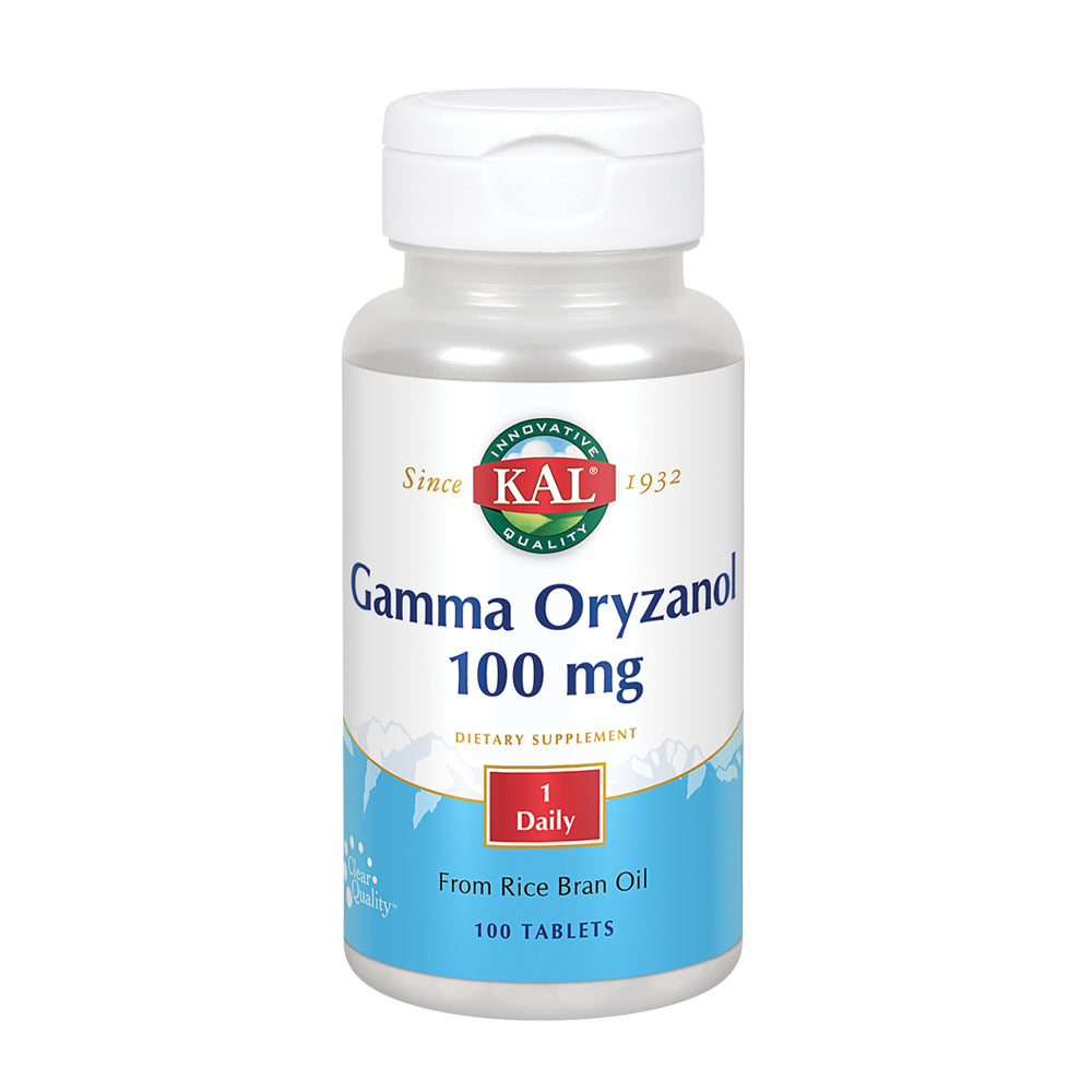 KAL Gamma Oryzanol 100 mg | Powerful Antioxidant for Healthy Aging, Exercise & Lipid Balance Support  | ActivTab Rapid Disintegration | 100 Tablets