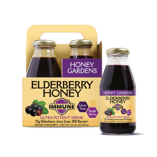 Honey Gardens Elderberry Immune Drink | Ultra Potent | 10 oz (Pack of 8)