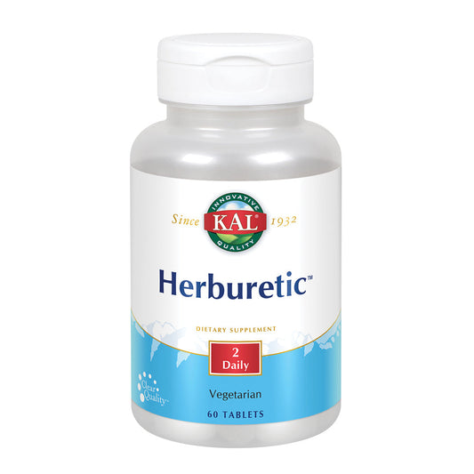 KAL Herburetic | Herbal Formula for Healthy Fluid Balance Support | Potassium, Parsley, Juniper Berry, Bromelain & More | Vegetarian | 60 Tablets