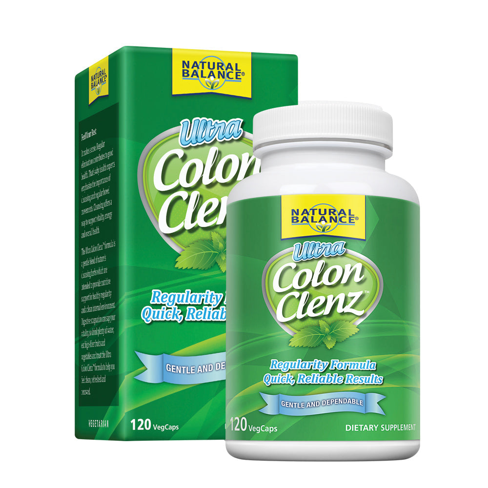 Natural Balance Ultra Colon Clenz Herbal Colon Cleanse & Detox Supplement Gentle & Dependable Overnight Formula (120 CT)