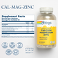Solaray Calcium Magnesium Zinc Supplement, with Cal & Mag Citrate, Strong Bones & Teeth Support, Easy to Swallow Capsules, 60 Day Money Back Guarantee (250 CT)