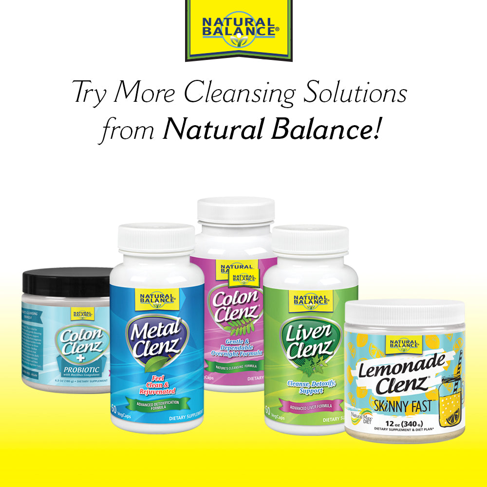 Natural Balance Intestinal Clenz | Psyllium Herbal Cleansing Formula | Healthy Digestion & Regularity Supplement | No Gluten | 100 VegCaps, 20 Serv.
