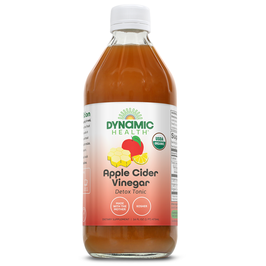 Dynamic Health Apple Cider Vinegar Detox Tonic Organic | 16 oz