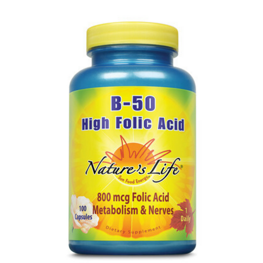 Nature's Life High Folic Acid B-50 | 100ct