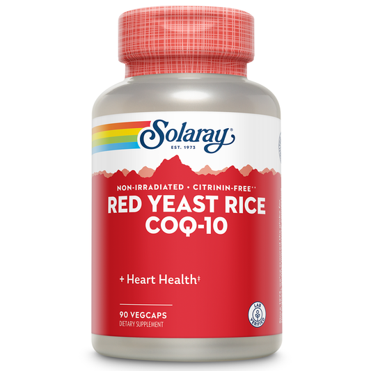 Solaray Red Yeast Rice Plus CoQ-10 | with Niacin for Added heart Health Support | Non-Irradiated & No Citrinin (90 CT)