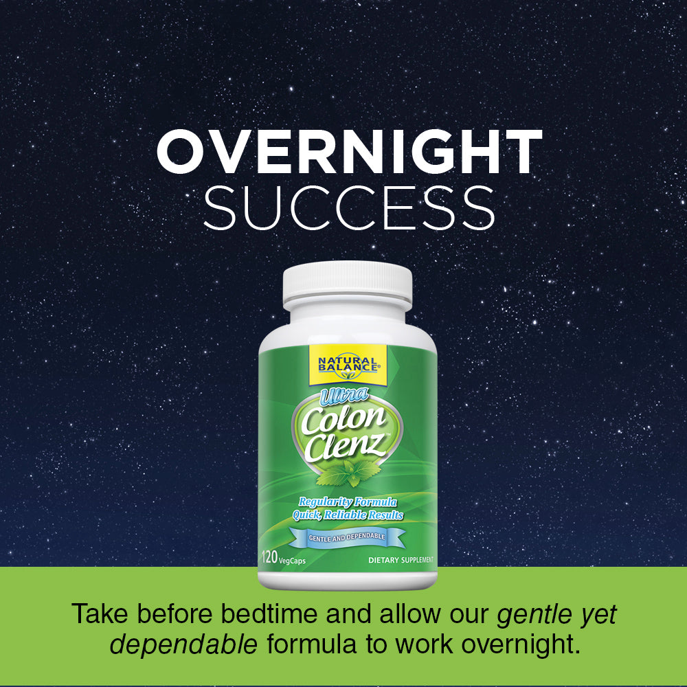 Natural Balance Ultra Colon Clenz Herbal Colon Cleanse & Detox Supplement Gentle & Dependable Overnight Formula (120 CT)