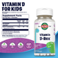 KAL Vitamin D-Rex Chewable, Childrens Vitamins 400 IU D-3, Bubble Gum Flavor, Strong Bone & Immune Support, Lactose/Peanut/Soy Free, 60-Day Guarantee, 90 Servings, 90 Dinosaur Shape Chewables
