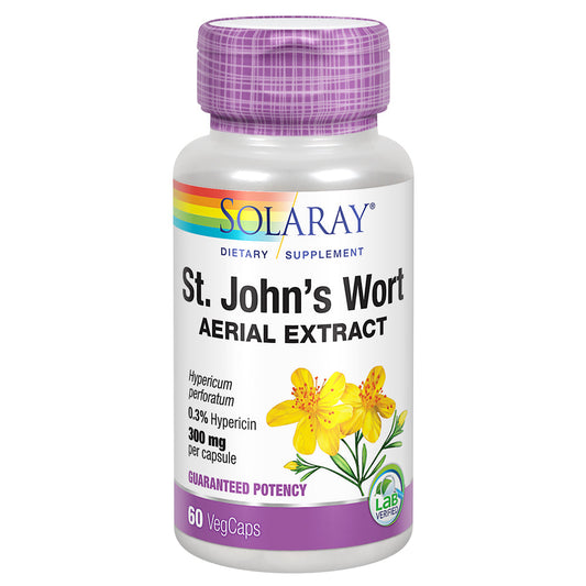 Solaray St Johns Wort Aerial Extract 300 mg, Once Daily | Mood & Brain Health Support | 0.3% Hypericin | 60ct