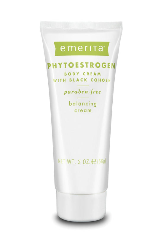 Emerita Phytoestrogen Body Cream For Optimal Balance at Midlife Black Cohosh, Ginseng and Red Clover No Parabens & Vegan 2 oz