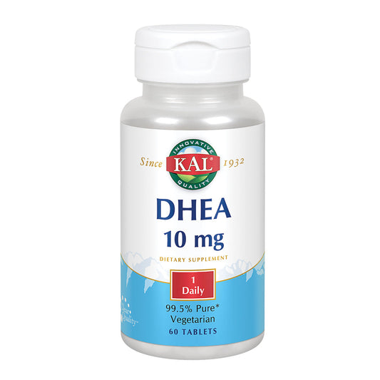 KAL DHEA 10 mg | 99.5% Pure & Micronized | Healthy Balance & Aging Support Formula for Men & Women | Lab Verified & Vegetarian | 60 Tablets