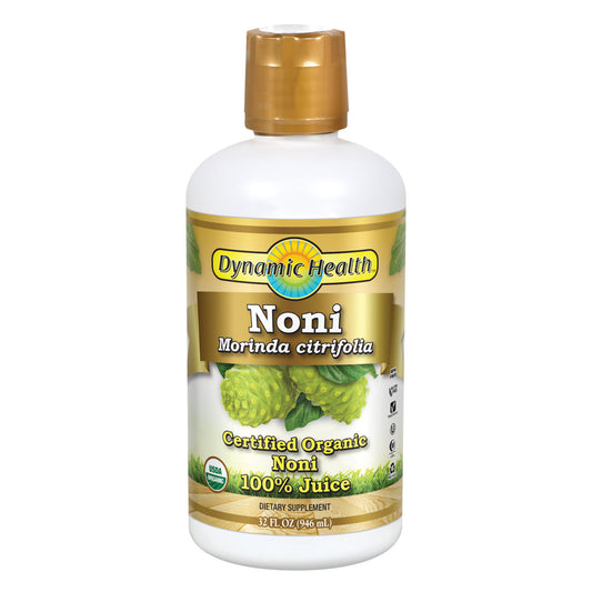 Dynamic Health Organic Noni (Morinda citrifolia) 100% Juice | For Increased Energy & Body Health | No Additives, Vegetarian | 32oz