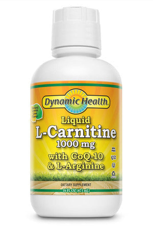 Dynamic Health L-Carnitine with CoQ-10 Plus L-Arginine 16 oz 1000 mg Liquid Lemon Lime