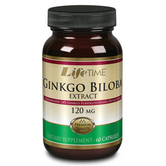 LIFETIME Ginkgo Biloba Extract, Capsule (Btl-Glass) 120mg | 60ct