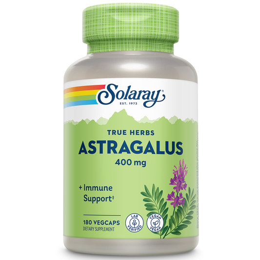 Solaray Astragalus Root 400mg | Healthy Immune Function & Stress Support | Adaptogen Herb | Non-GMO, Vegan & Lab Verified | 180 VegCaps