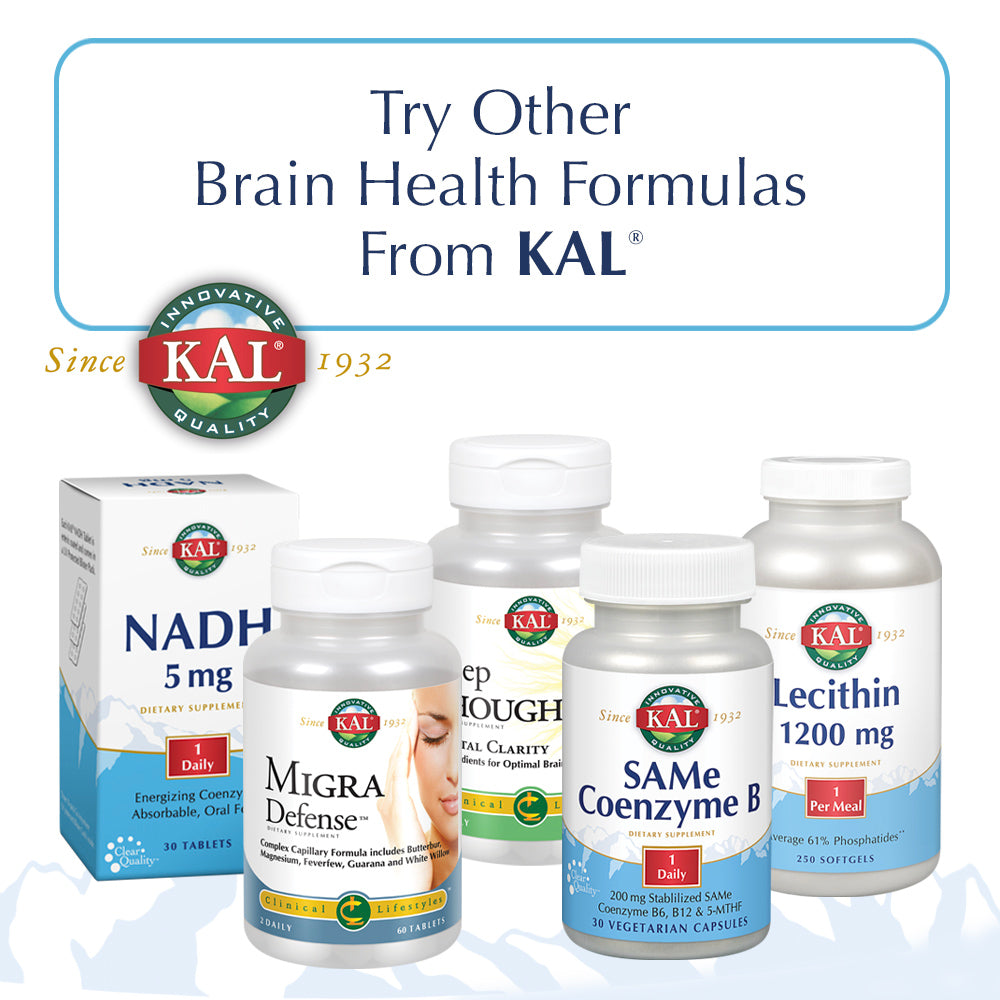 KAL Choline Inositol 500/500 mg | 1 Daily, Sustained Release | Healthy Brain, Liver, Cell & Mood Support | 60 Tablets