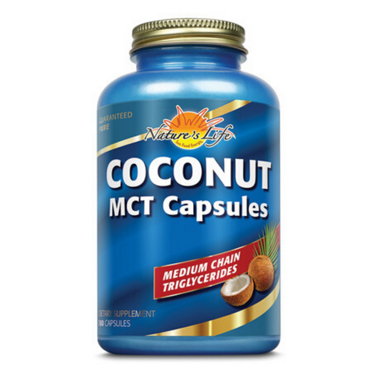 Nature's Life MCT Powder Fractionated, Veg Cap (Btl-Plastic) 1000mg | 180ct