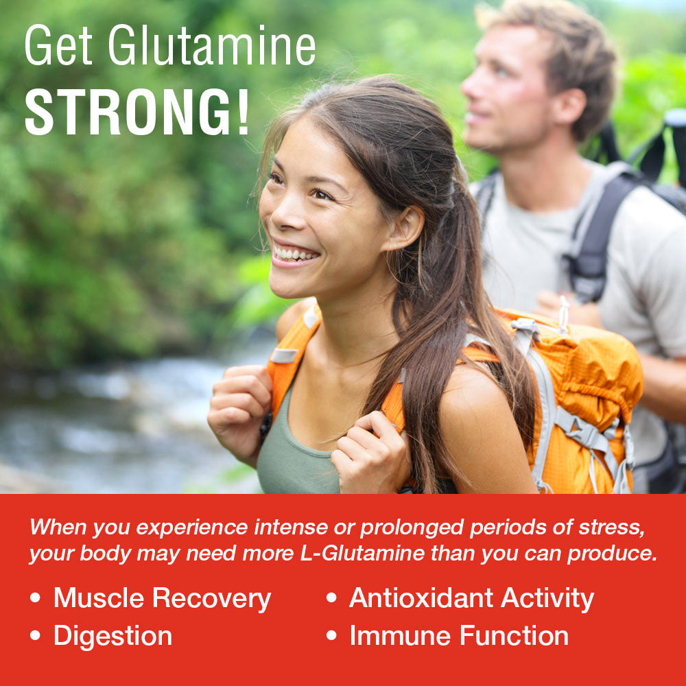 Solaray L-Glutamine 500mg | Healthy Muscle Recovery, Gastrointestinal & Immune System Support | Non-GMO | Vegan | Lab Verified | 50 VegCaps