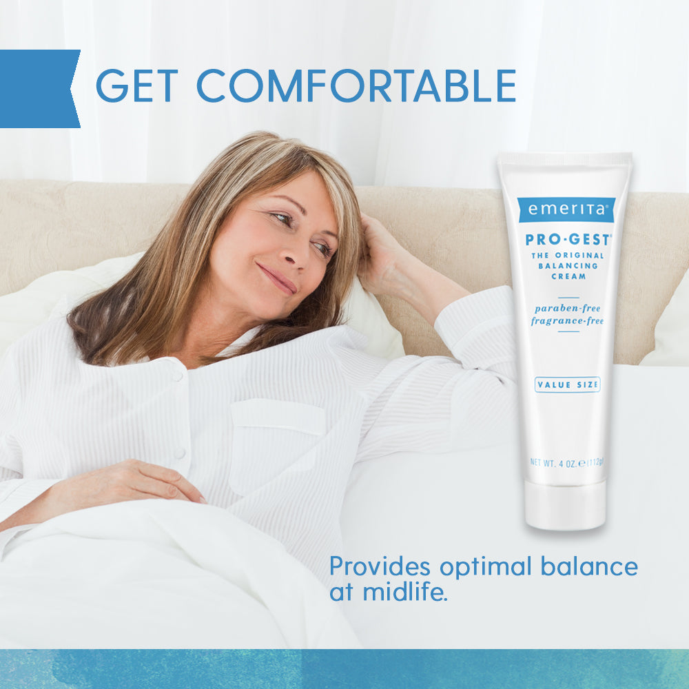 Emerita Pro-Gest Balancing Cream, The Original Progesterone Cream for Optimal Balance at Midlife  (4 oz)