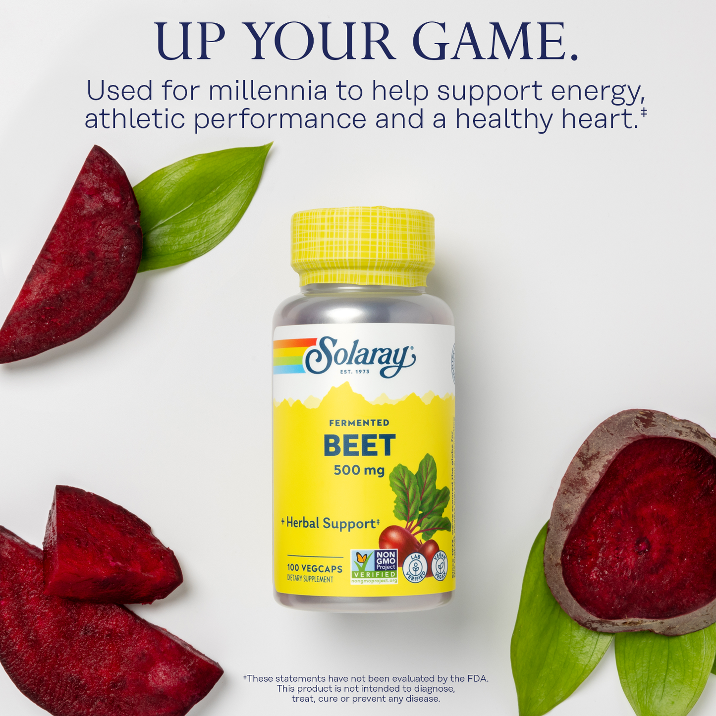 Solaray Organically Grown Fermented Beet Root Root Organic, Veg Cap (Btl-Plastic) 500mg 100ct