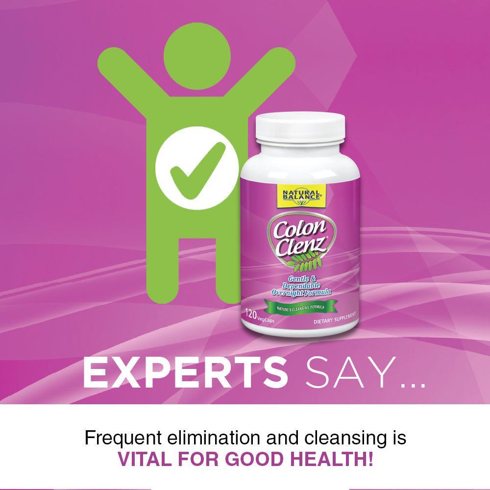 Natural Balance Colon Clenz, Herbal Colon Cleanse & Detox Supplement, Gentle & Dependable Overnight Formula 60ct (120 CT)