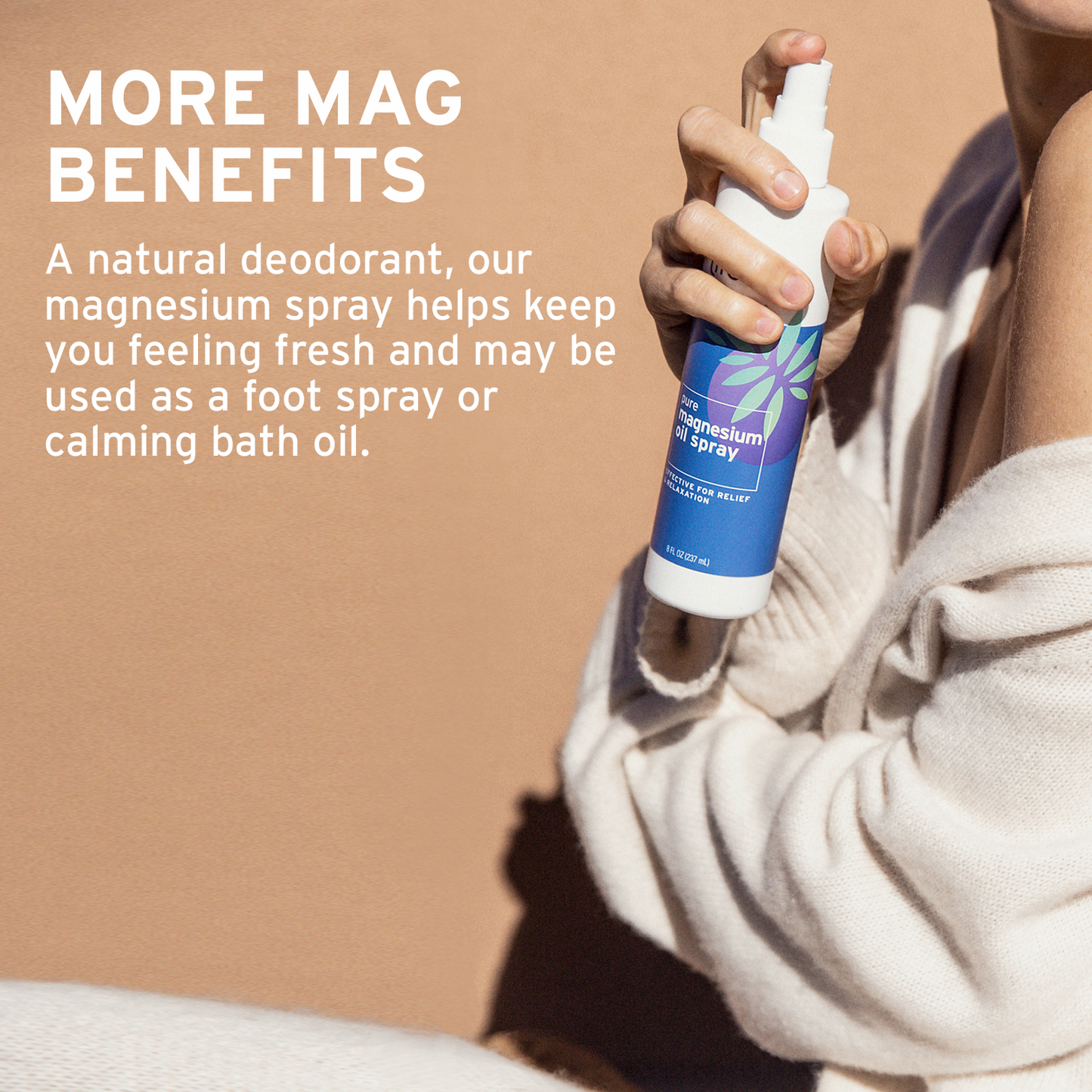 Life-flo Magnesium Oil Spray, Soothing Magnesium Spray w/ Magnesium Chloride from Zechstein Seabed, 60-Day Guarantee, Not Tested on Animals (8 Fl Oz)